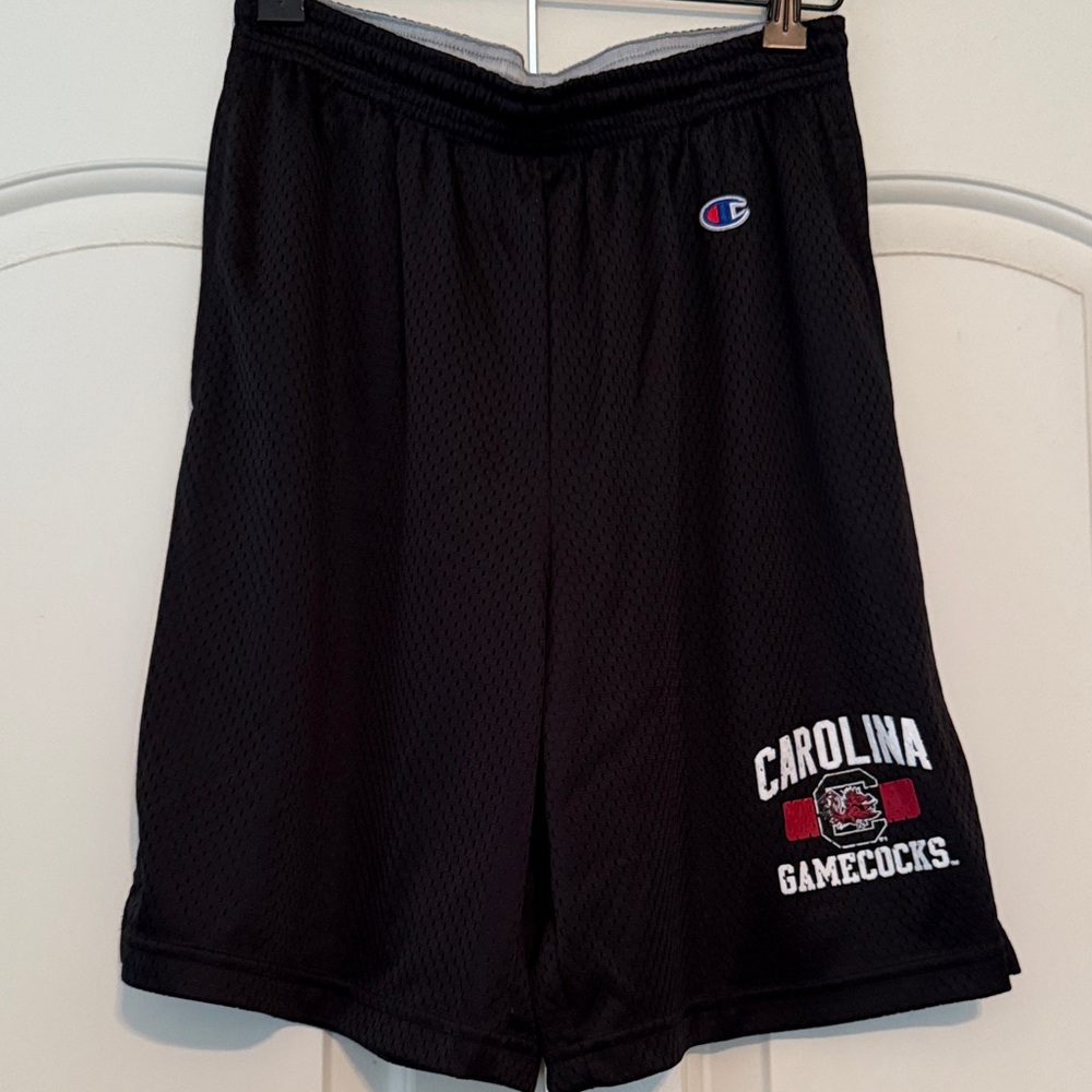 Champion Black Men's Athletic Shorts with Carolina Gamecocks Logo